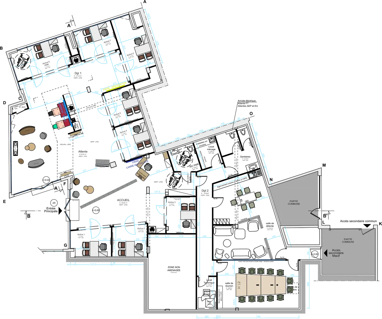Exemple de plan d’aménagement intérieur pour la Macif